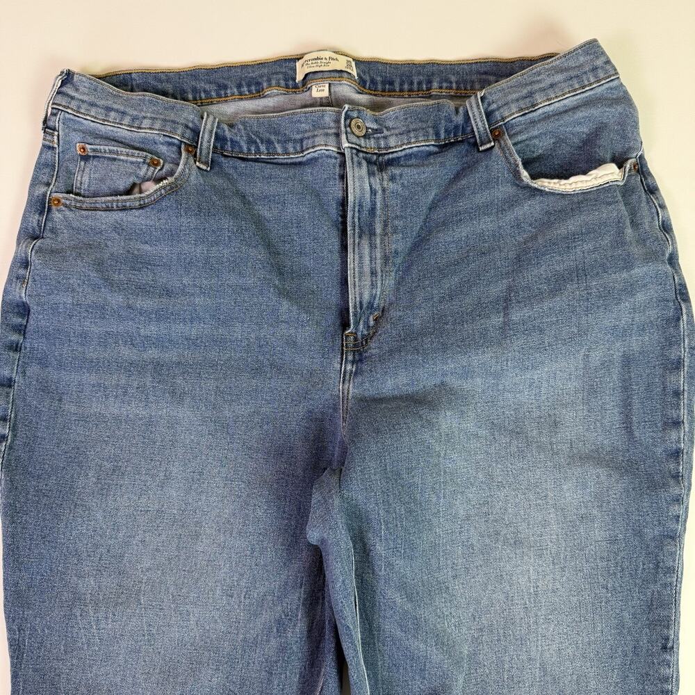 Abercrombie & Fitch Ankle Straight Ultra High Rise Jeans Womens 35/20 Curve Love